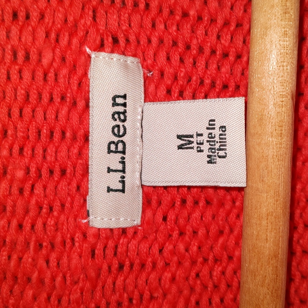 LLBean Women's Size M Pet 100% Cotton Sweater - Picture 6 of 11
